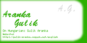 aranka gulik business card